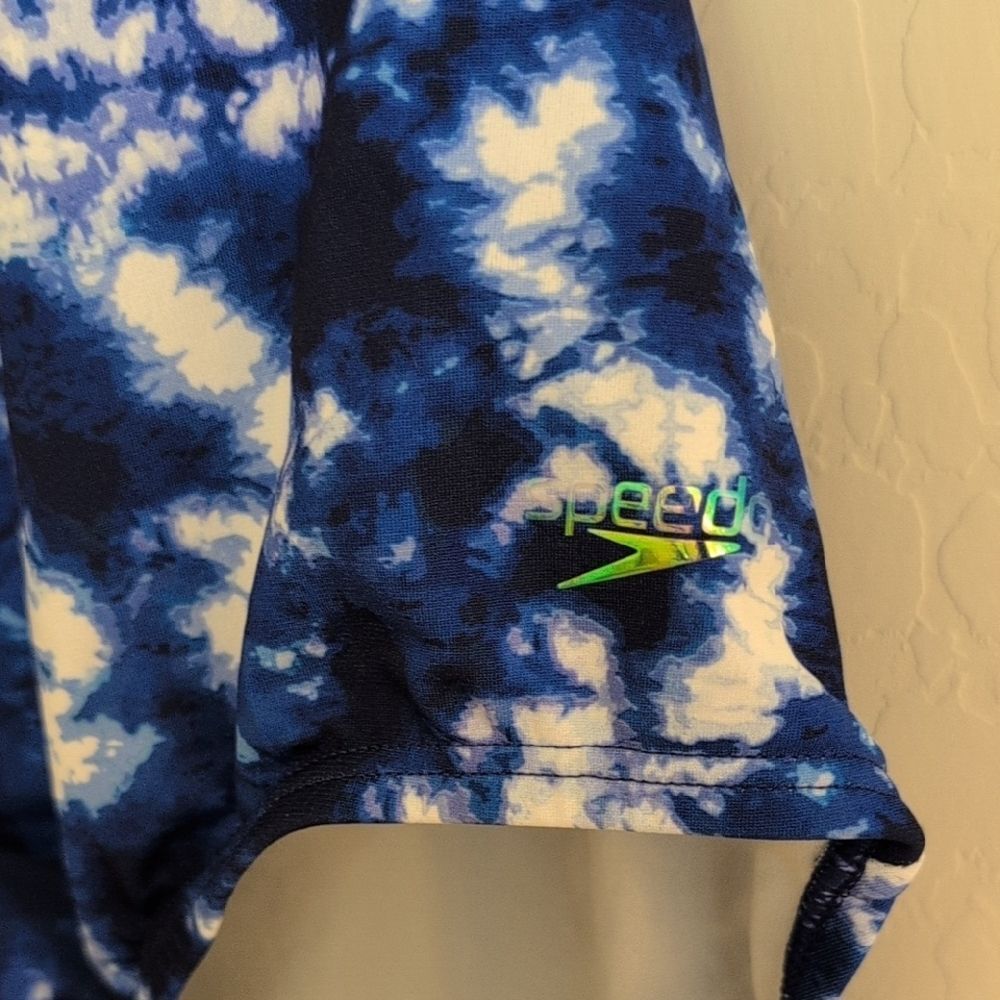 NWT Speedo Endurance Swimsuit One Piece Halter Moderate Cut Blue Water Color -12 - Picture 5 of 14